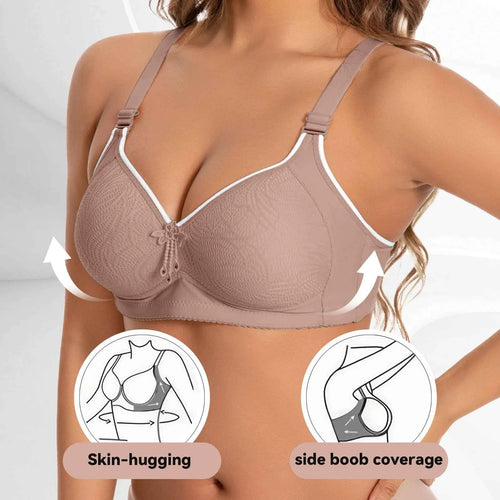 6-Piece Seamless Wireless Push-Up Bra Set with Adjustable Straps, Soft Pastel Colors and Decorative Tassel Details