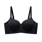 Seamless Jelly Gel Push-Up Bra with Wide Side Support and Adjustable Straps