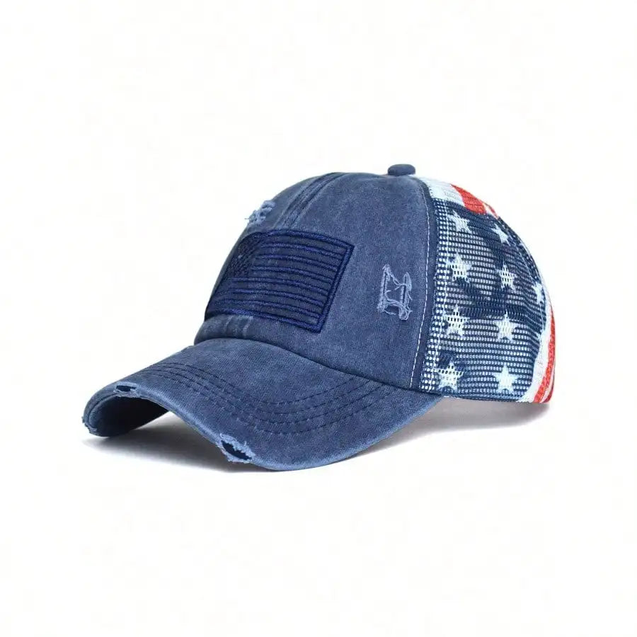 Unisex Mesh Baseball Cap with Embroidered Graphic Patch for Casual Outdoor Streetwear Style