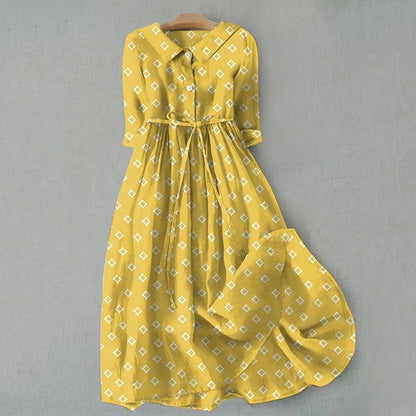 Vintage Embroidered Waist Detail Cottagecore Alternative Midi Dress