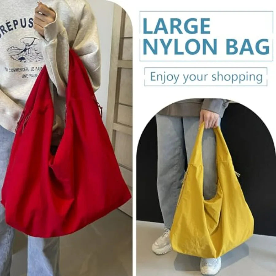 Oversized Crescent Hobo Tote Bag with Soft Slouchy Everyday Design