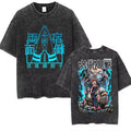 Oversized Manga Streetwear Graphic Tee with Anime Goth Cyber Illustration Design