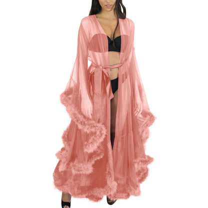 Sheer Layered Gothic Robe Style Alternative Fashion Dress Set