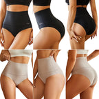 4-Piece Women’s High-Waisted Shaping Briefs Set with Smooth Full-Coverage Silhouette and Assorted Neutral Colors