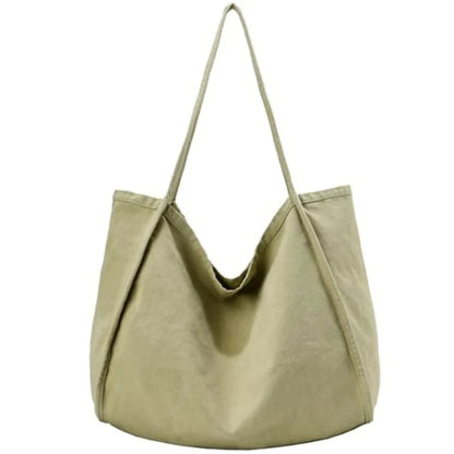 Large Slouchy Canvas Hobo Tote Bag with Relaxed Everyday Shoulder Design