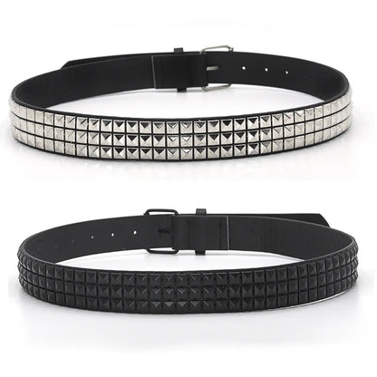 Studded Punk Belt with Rivet Details for Alternative Fashion Styling