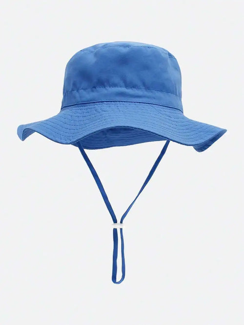Adjustable Bucket Sun Hat with Chin Strap and Wide Brim for Outdoor Summer Adventures