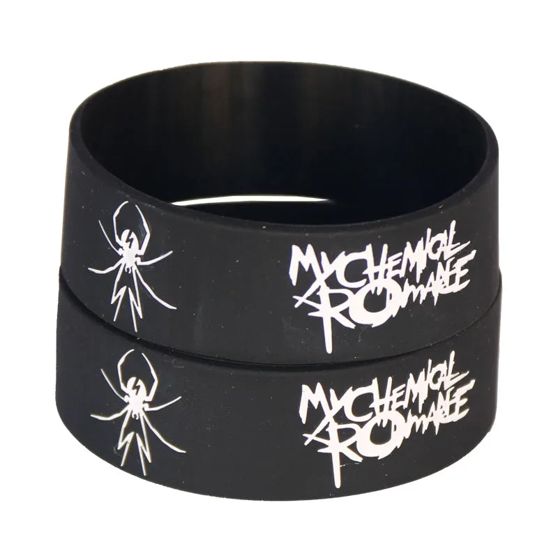 Alternative Graphic Silicone Wristband for Punk and Scene Fashion Styling