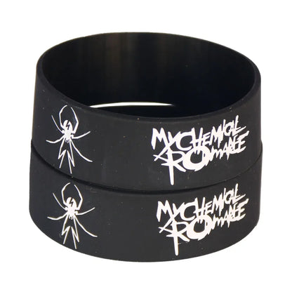 Alternative Graphic Silicone Wristband for Punk and Scene Fashion Styling