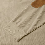 Men's Stand Collar Button Detail Relaxed Knit Streetwear Sweater Pullover