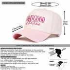 Embroidered Typography Dad Cap Adjustable Curved Brim Casual Everyday Baseball Hat