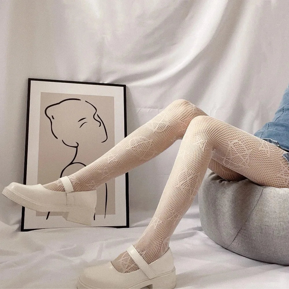 Spider Web Pattern Fishnet Tights Gothic Alternative Fashion Mesh Hosiery