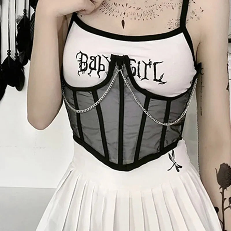 Mesh Underbust Corset Belt with Structured Boning and Sculpted Waist Design