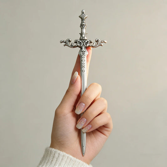 Ornate Sword Hair Stick Gothic Fantasy Inspired Statement Hair Accessory