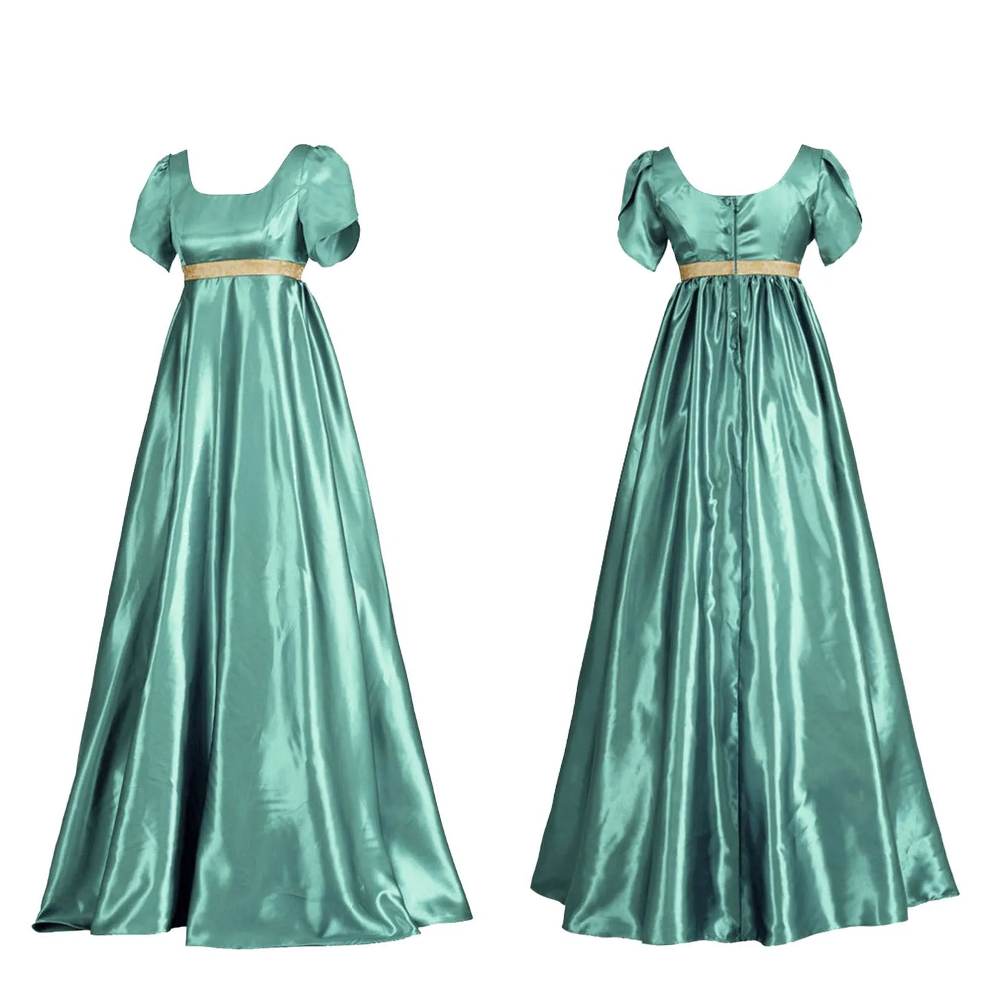 Luxurious Satin Finish Formal Evening Gown with Elegant Draping