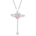 Angel Wing Heart Pendant Necklace Romantic Gothic Alternative Jewelry
