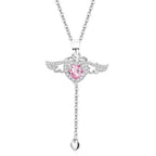 Angel Wing Heart Pendant Necklace Romantic Gothic Alternative Jewelry