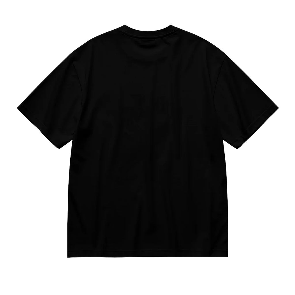 Oversized Skull and Explosive Graphic Cotton T-Shirt with Vintage Streetwear Appeal