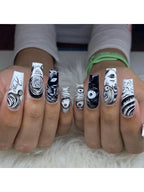 Gothic Cathedral Inspired Press On Nails with Ornate Alternative Artwork
