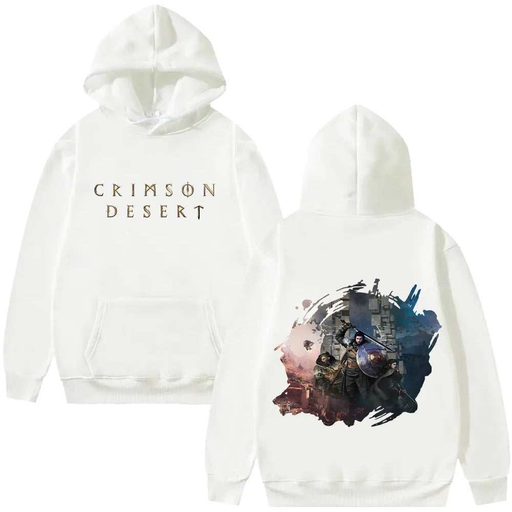 Dark Anime Desert Streetwear Hoodie with Manga-Inspired Cosmic Artwork