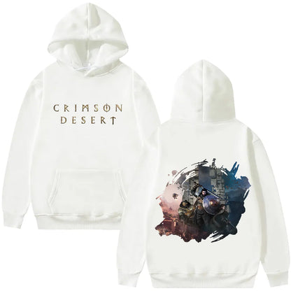 Dark Anime Desert Streetwear Hoodie with Manga-Inspired Cosmic Artwork