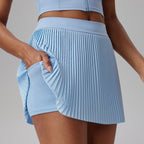 High Waist Pleated Tennis Skirt with Lightweight Athletic Streetwear Styling