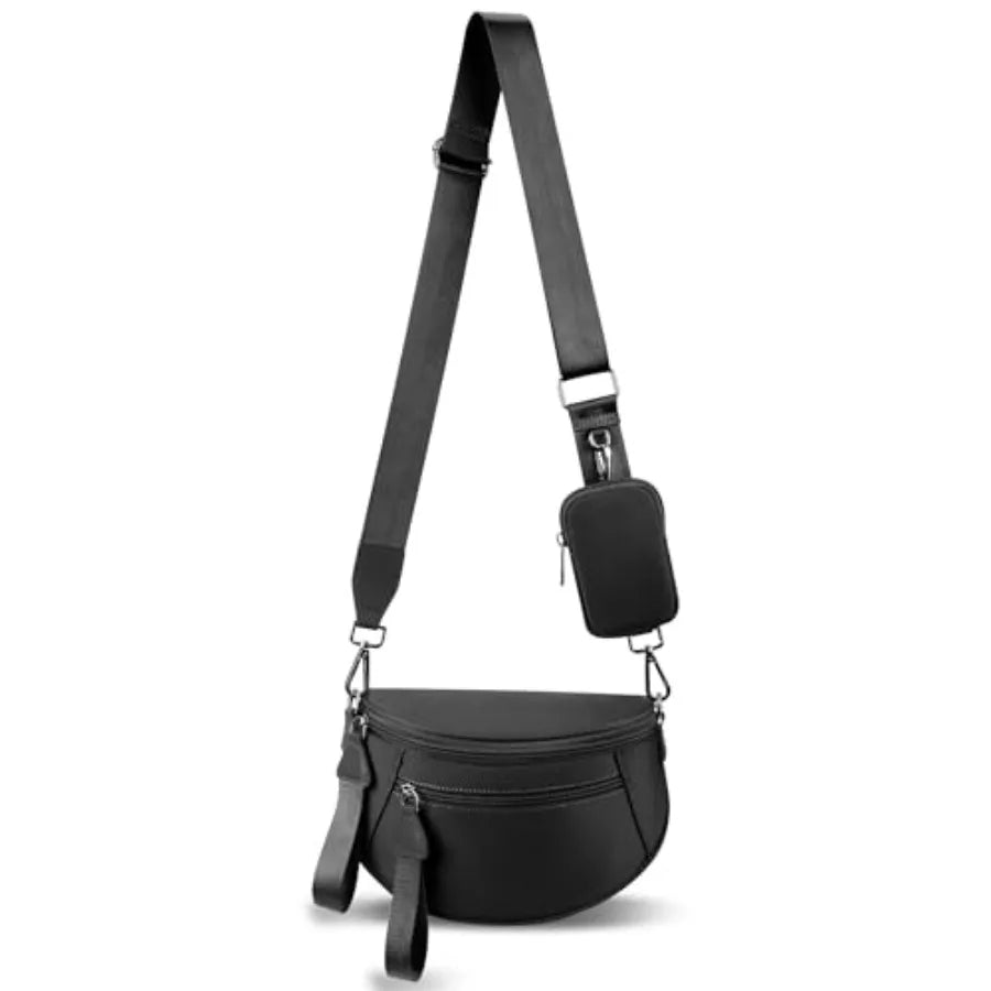 Checkered Crossbody Belt Bag with Adjustable Strap Everyday Travel Design