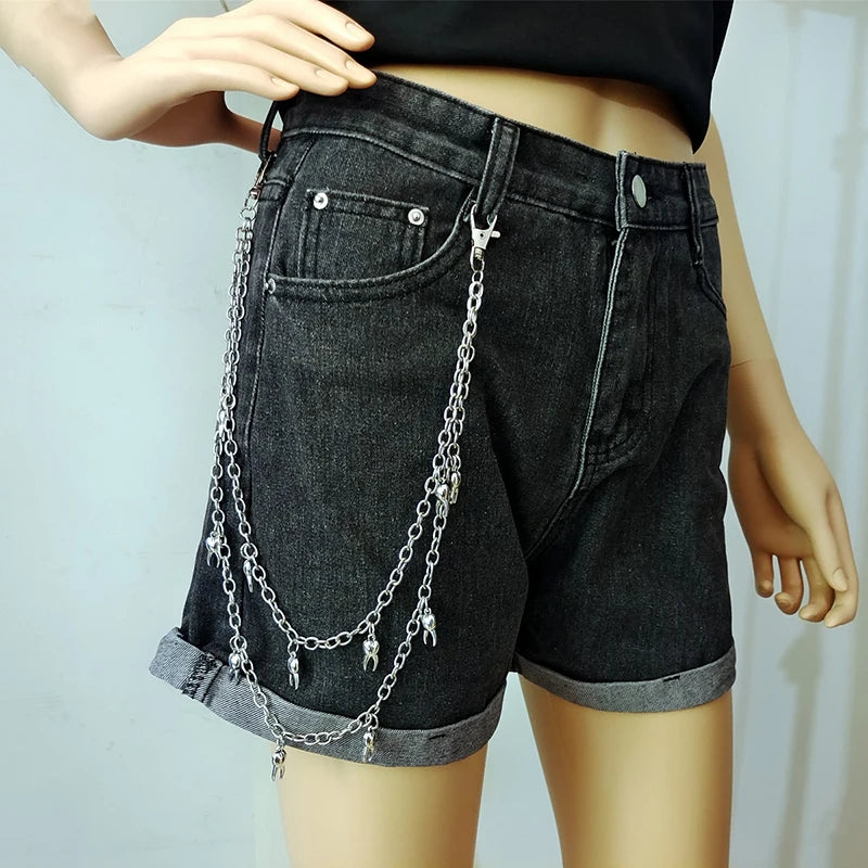 Double Layer Waist Chain for Grunge, Punk and Alternative Streetwear