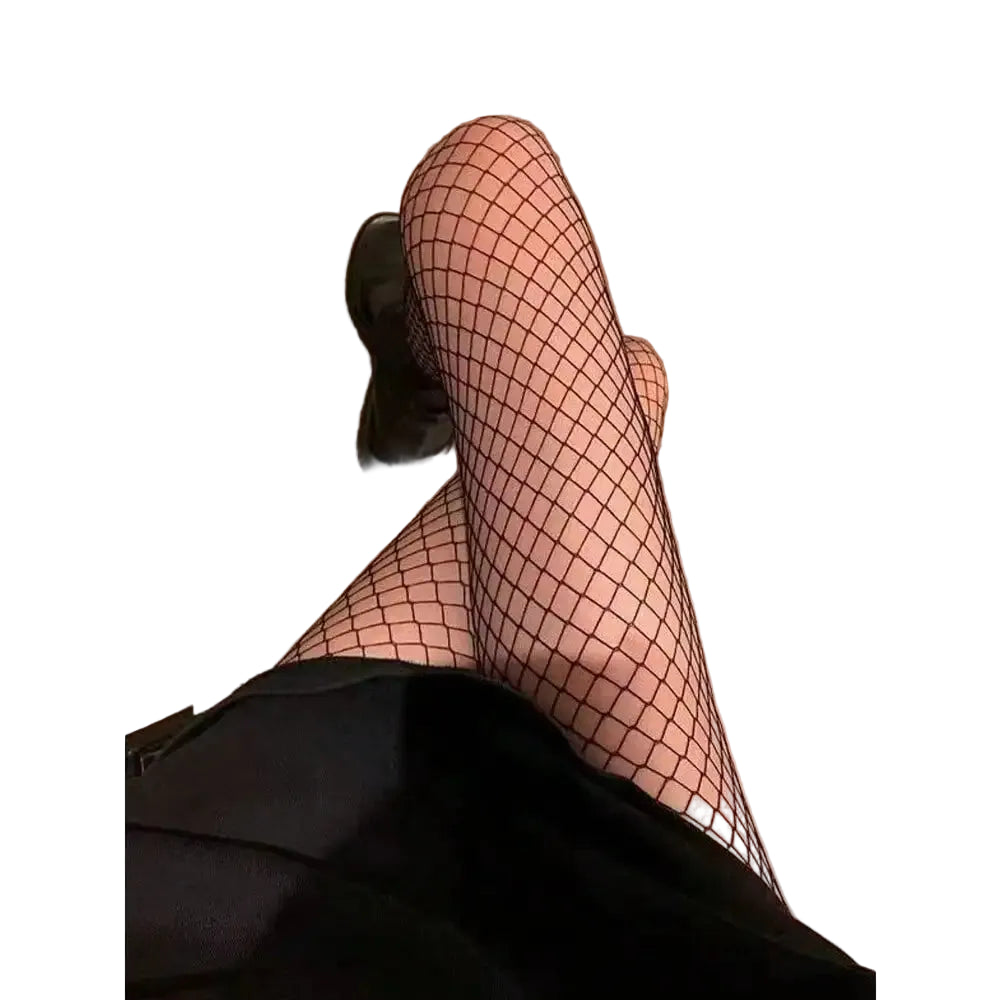 Plus Size Large Diamond Fishnet Pantyhose High Stretch Alternative Fashion Tights
