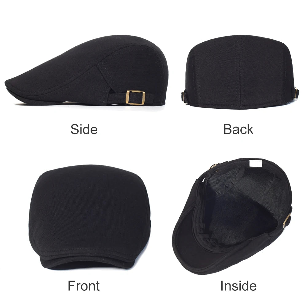 Classic Suede Flat Cap with Adjustable Fit for Everyday Casual Vintage Outdoor Style