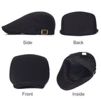 Classic Suede Flat Cap with Adjustable Fit for Everyday Casual Vintage Outdoor Style