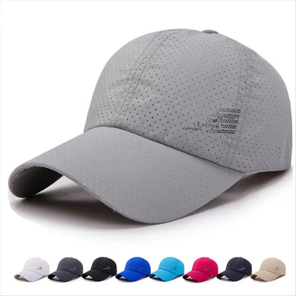 Unisex Quick Dry Baseball Cap with Adjustable Strap for Outdoor Sports and Everyday Wear