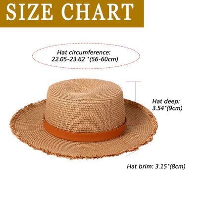 Wide Brim Raffia Straw Fedora Hat with Decorative Band for Beach and Summer Travel