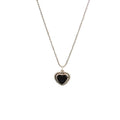 Black Heart Pendant Necklace Dark Feminine Alternative Fashion Jewelry