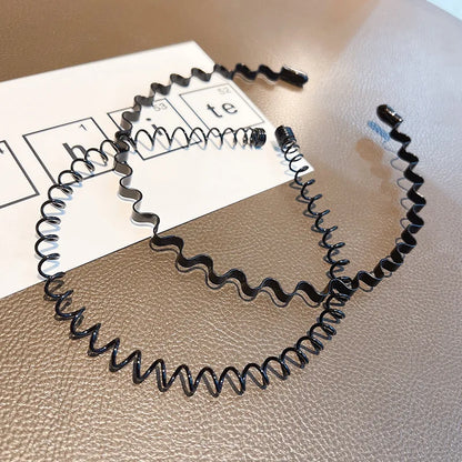 Minimalist Wavy Metal Headband Alternative Streetwear Hair Accessory