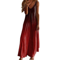 Gradient Print Spaghetti Strap Maxi Dress with Relaxed Boho Silhouette