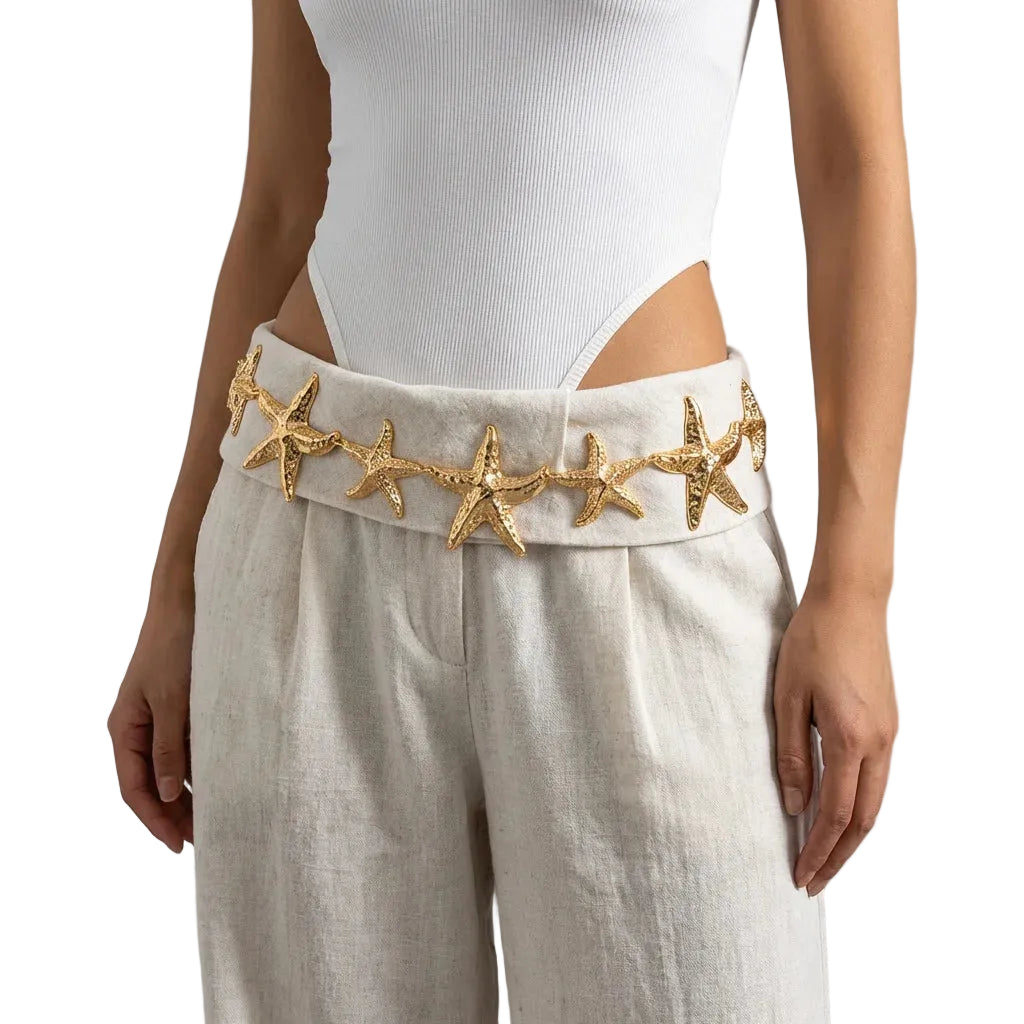 Coastal Star Charm Waist Chain for Beach Inspired Alternative Fashion Looks