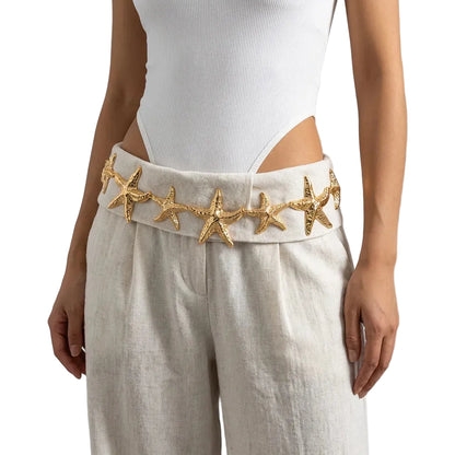 Coastal Star Charm Waist Chain for Beach Inspired Alternative Fashion Looks