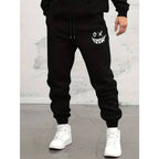 Men's Loose Fit Fleece Jogger Sweatpants with Drawstring Waist Streetwear Casual Everyday Style