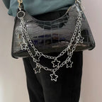 Crescent Moon Layered Waist Chain for Gothic and Alternative Fashion