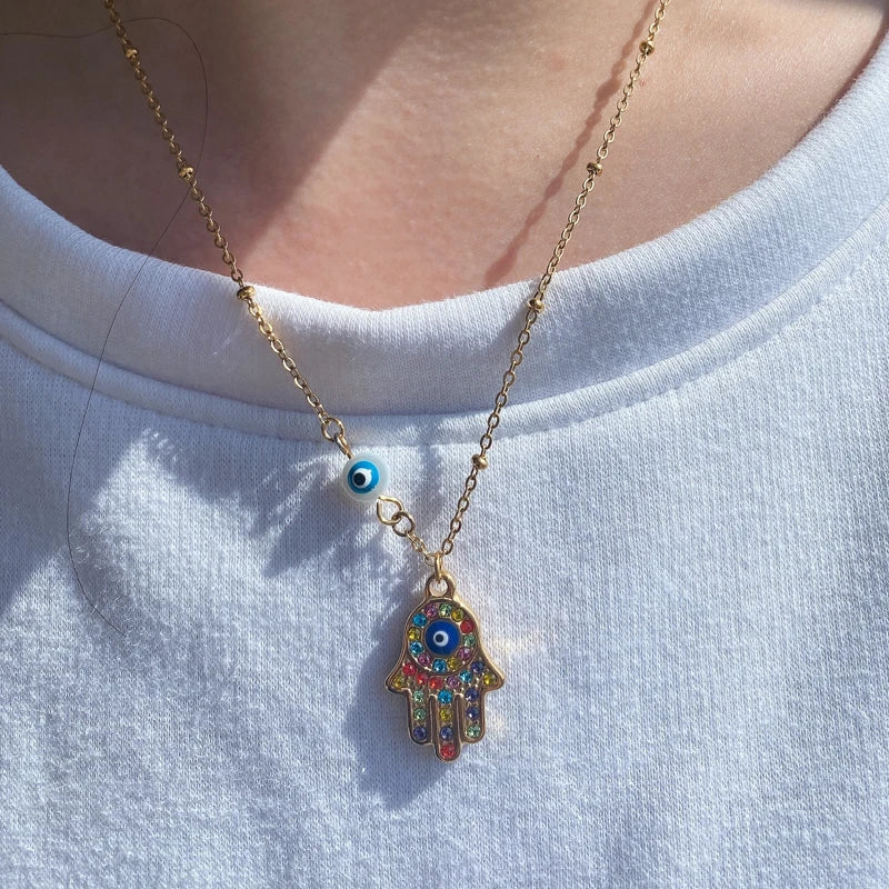 Protective Symbol Pendant Necklace for Bohemian Gothic and Alternative Fashion