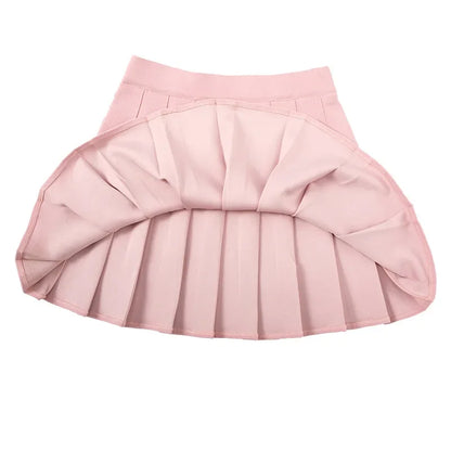 High Waist Pleated Mini Skort with Athletic Streetwear Inspired Silhouette