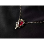 Crimson Eye Pendant Necklace for Dark Fantasy Gothic Alternative Styling