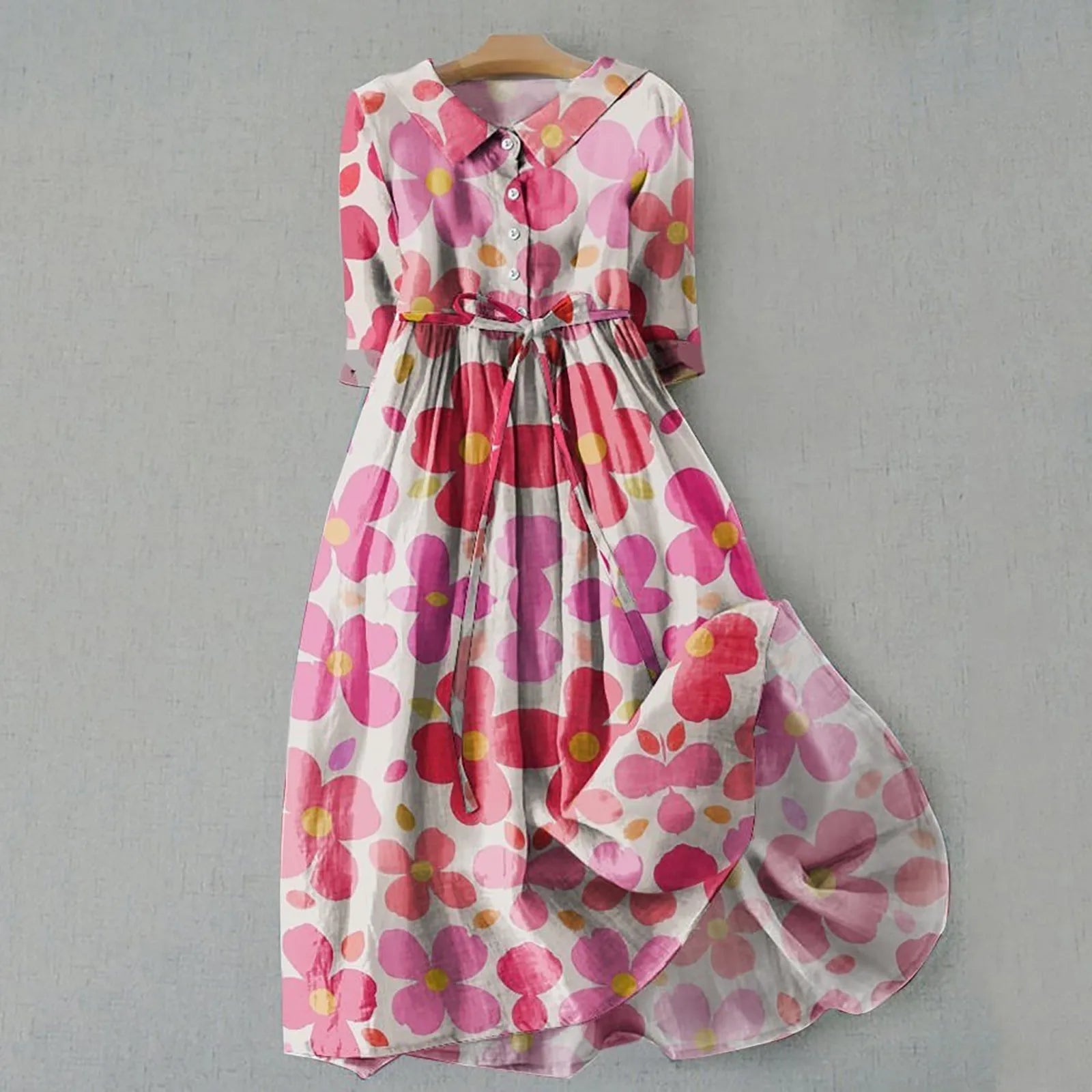 Vintage Embroidered Waist Detail Cottagecore Alternative Midi Dress