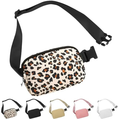 Compact Genuine Leather Belt Bag with Adjustable Strap Crossbody Carry Design