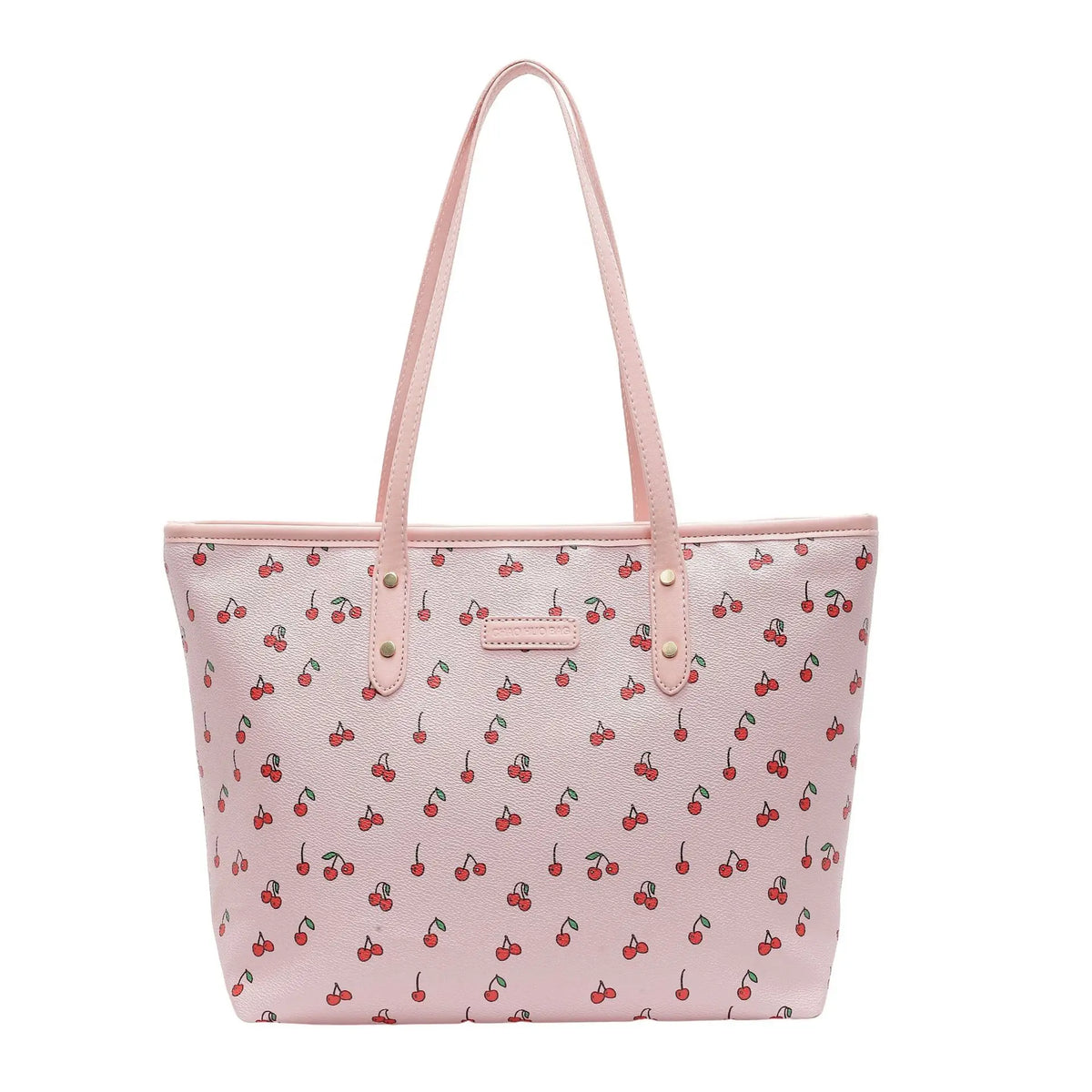 Large Capacity Printed Bucket Tote Bag with Zip Closure Design