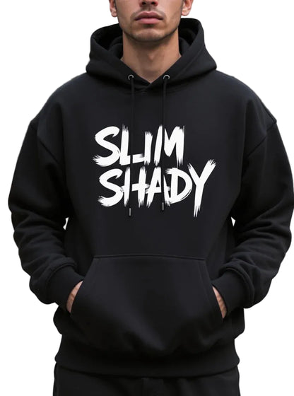 Heavyweight Oversized Streetwear Hoodie with Bold Typography Graphic Design