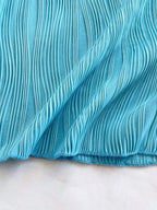 Strapless Pleated Mini Dress with Twist Front Detail A-Line Silhouette