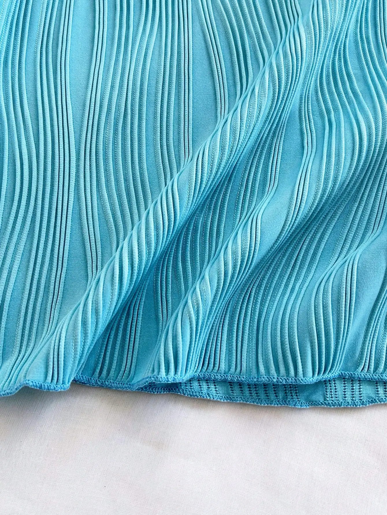 Strapless Pleated Mini Dress with Twist Front Detail A-Line Silhouette
