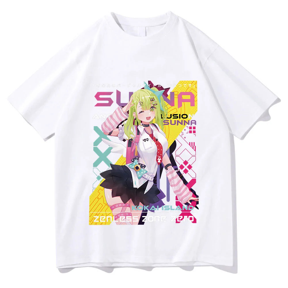 Kawaii Anime-Inspired Oversized Graphic Japanese Streetwear Casual Cotton T-Shirt